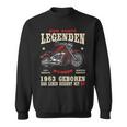 60. Geburtstag Biker Sweatshirt für Männer, Chopper Motorrad 1963 Design