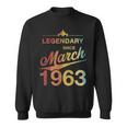 60 Geburtstag 60 Jahre Alt Legendär Seit März 1963 V3 Sweatshirt