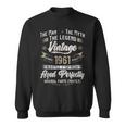62. Geburtstag Herren Sweatshirt Vintage 1961, Mann Mythos Legende