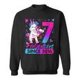 7 Years Old Flossing Unicorn Gifts 7Th Birthday Girl Party Sweatshirt