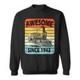 78Th Birthday Vintage Model Train Awesome Since 1943 Age 78 Sweatshirt