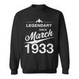 90 Geburtstag 90 Jahre Alt Legendär Seit März 1933 V5 Sweatshirt