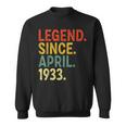 90 Year Old Legend Since April 1933 90Th Birthday Sweatshirt