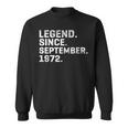 Alte Legende Seit September 1972 Geburtstag 51 Jahre Alt Sweatshirt