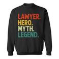 Anwalt Held Mythos Legende Retro Vintage-Anwalt Sweatshirt