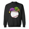 Baseball Sports Lover Mardi Gras Carnival Party Jester Sweatshirt