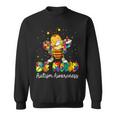 Be Kind Autism Awareness Puzzle Bee Dabbing Support Kid Girl Sweatshirt