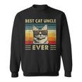Best Cat Uncle Ever Vintage Retro Cat Dad Father Day Sweatshirt