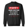 Best Gift Awesome Poppy Cool Fathers Day Gift Sweatshirt