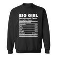 Big Girl Nutrition Facts Serving Size 1 Queen Amount Per Serving V2 Men Women Sweatshirt Graphic Print Unisex