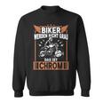 Biker Grau Chrom Motorrad Motorradfahrer Motorradfahren Sweatshirt