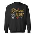 Blessed To Be Called Aunt Leopart Red Plaid Buffalo Xmas Sweatshirt