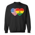 Bolivien USA Flagge Herz Sweatshirt für Bolivianisch-Amerikanische Patrioten