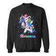 Brianna Name Personalized Custom Rainbow Unicorn Dabbing Men Women Sweatshirt Graphic Print Unisex