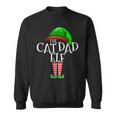 Cat Dad Elf Group Matching Family Christmas Gift Daddy Men Men Women Sweatshirt Graphic Print Unisex