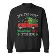 Christmas Red Truck Its The Most Wonderful Time Of The Year Men Women Sweatshirt Graphic Print Unisex