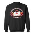 Cupids Favorite Teacher Happy Valentines Day Retro Groovy Sweatshirt