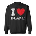 Distressed Grunge Worn Out Style I Love Blake Sweatshirt