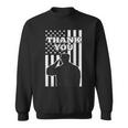 Distressed Us Veterans Day Thank You Soldier Salute Us Flag Sweatshirt