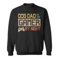 Dog Dad By Day Gamer By Night Vintage Fathers Day Sweatshirt