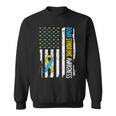 Down Syndrome Awareness American Flag T21 Down Syndrome Sweatshirt