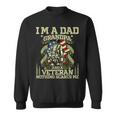 Fathers Day | 4Th Of July | Im A Dad Grandpa And A Veteran Sweatshirt