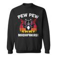 Frenchie Pew Pew Madafakas - Vintage French Bulldog Pew Sweatshirt