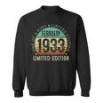 Funny 90 Year Old Vintage February 1933 90Th Birthday Gift Sweatshirt