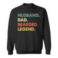 Funny Bearded Men Husband Dad Bearded Legend Vintage Sweatshirt
