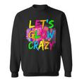 Glow Party Lets Glow Crazy Neon Retro 80S 90S Group Squad Sweatshirt