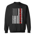 Grandpa Usa Flag Firefighter Thin Red Line Fireman Gift Sweatshirt
