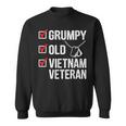 Grumpy Old Vietnam Veteran Funny Fathers Day Gift Men Women Sweatshirt Graphic Print Unisex