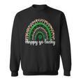 Happy Go Lucky St Patricks Day Rainbow Lucky Clover Shamrock Sweatshirt