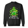 Happy St Patricks Day Gnome Tie Dye Shamrock Sweatshirt