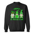 Happy St Patricks Day Three Gnomes Squad Holding Shamrock Sweatshirt