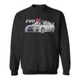 Herren Schwarz Sweatshirt mit Evo 7 Auto-Print, Motorsport Design