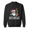 Hilarious Xmas Lets Get Lit For Ugly Christmas Party Gift Sweatshirt
