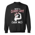 Housekeeping Retro Woman Need A Cleaning Lady Ask Me Sweatshirt