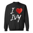I Love Heart Ivy Family NameSweatshirt