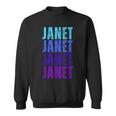 I Love Janet Pattern First Name Janet Sweatshirt
