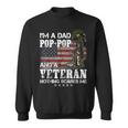 Im A Dad Pop-Pop And A Veteran Nothing Scares Me Men Women Sweatshirt Graphic Print Unisex