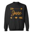 June Personalized Name Funny Birthday Custom Mom Gift Idea Men Women Sweatshirt Graphic Print Unisex