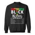 Junenth Men Black King Nutritional Facts Freedom Day Sweatshirt