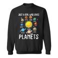 Just A Girl Who Loves Planets Astronomy Space Planets Sweatshirt