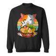Kawaii Ramen Cat Japanese Neko Noodle Funny Vintage Anime V7 Men Women Sweatshirt Graphic Print Unisex