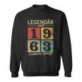 Legendär Seit 1963 Jahrgang 1963 Geburtstag Sweatshirt