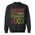 Legendär Seit Februar 2003 Geschenk 20 Geburtstag Sweatshirt