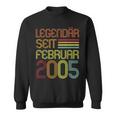 Legendär Seit Februar 2005 Geschenk 18 Geburtstag Sweatshirt