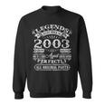 Legenden 2003 Geboren Sweatshirt, 20. Geburtstag Mann Humorvoll