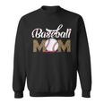 Leopard Baseball Mom Mothers Day Catcher Mom Life Womens Sweatshirt